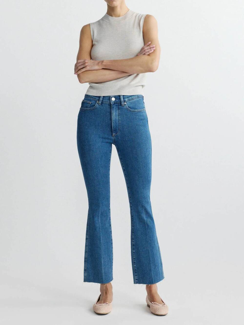 NEW DL1961 - WOMEN'S bridget boot high rise instasculpt crop jeans in spring sho